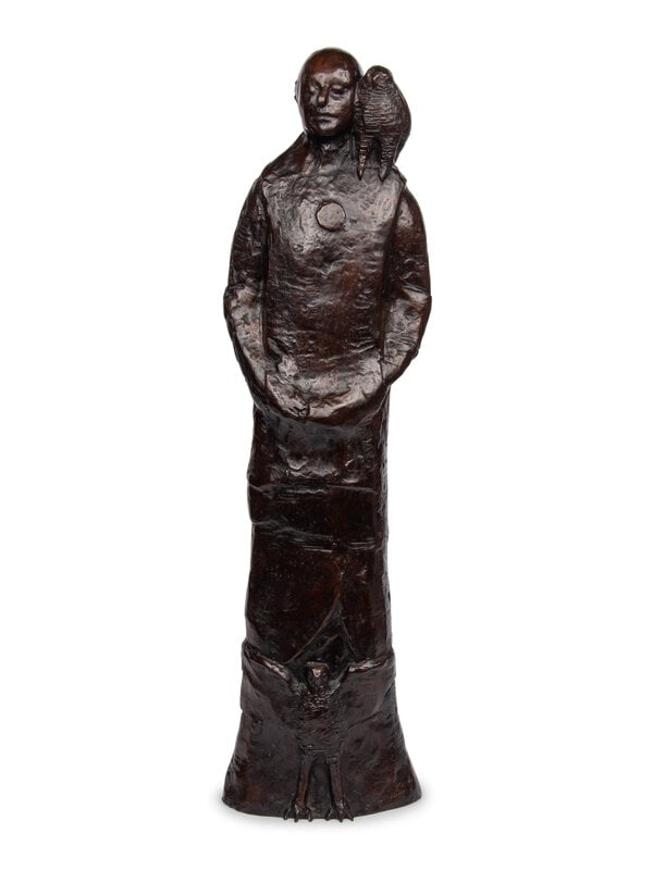 Leonard Baskin (American, 1922–2000) Study for the ‘Divinator', 1974: Leonard Baskin (American, 1922–2000) Study for the ‘Divinator', 1974 bronze incised and inscribed Height: 30 1/2 inches. This lot is located in Chicago. Size