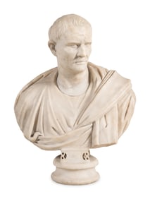 A Grand Tour Carved Marble Bust of a Julio-Claudian Emperor