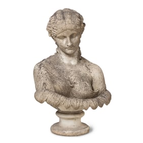 A Grand Tour Carved Marble Bust of Clytie