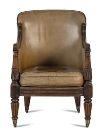 A Regency Mahogany Library Bergère