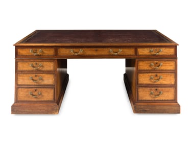 A Regency Mahogany and Kingwood Partner's Desk