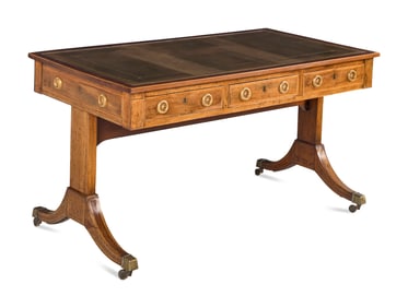A Regency Mahogany Library Table