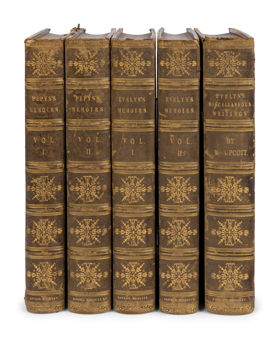 [BINDINGS & SETS]. PEPYS, Samuel (1633-1703). Memoirs of Samuel Pepys. Comprising His Diary from (1 of 2)