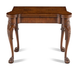 A George II Style Walnut Flip-Top Games Table