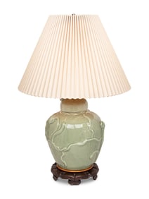 A Celadon Glazed Porcelain Jar