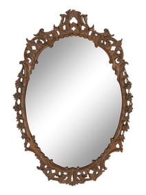A George III Carved Walnut Mirror