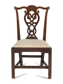 A George III Solid Mahogany Side Chair
