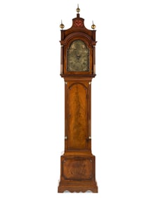 A George III Mahogany Pipe-Organ Tall Case Clock