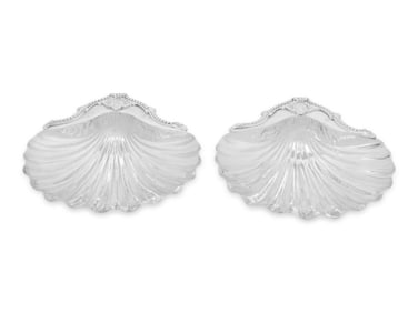 A Pair of George III Silver Scallop-Form Sweet-Meat Dishes