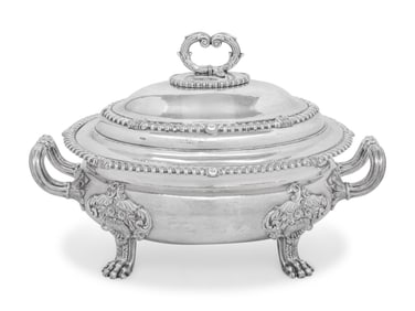 An English Silver-Plate Covered Tureen