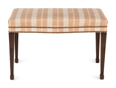 A George III Mahogany Hall Bench