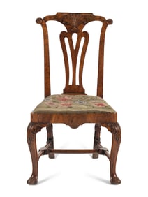 A George I Walnut and Beechwood Side Chair