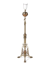 A Victorian Gilt-Bronze Floor Lamp