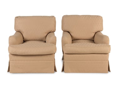 A Pair of George Smith Upholstered Armchairs