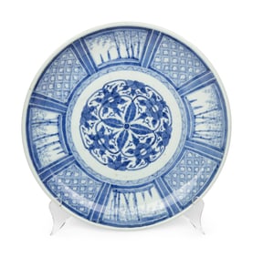 A Japanese Blue and White Porcelain Plate