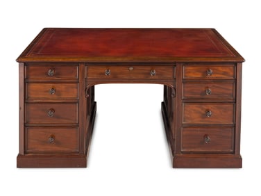 A Regency Mahogany Partner's Desk