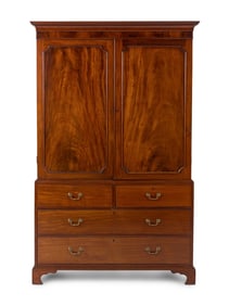 A George III Mahogany Linen Press