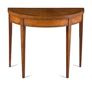 A George III Kingwood and Mahogany Flip-Top Games Table