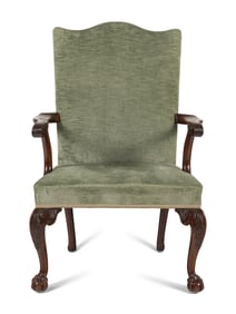 A George II Carved Mahogany Armchair
