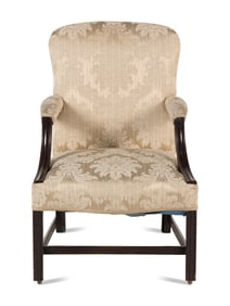 A George III Mahogany Library Chair
