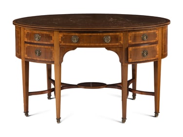 A Regency Mahogany and Satinwood Dressing Table