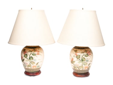A Pair of Japanese Style Porcelain Vases