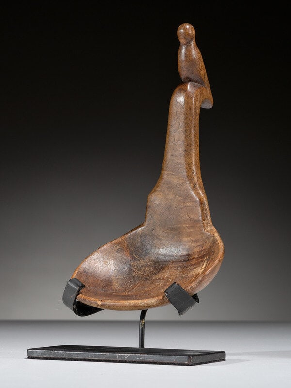 Anishinaabe Wood Ladle, with Bird Effigy (1 of 3)