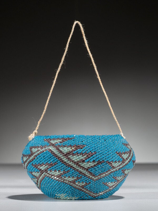 Paiute Beaded Basket (1 of 3)