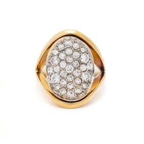 HERBERT ROSENTHAL, YELLOW GOLD AND DIAMOND RING