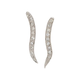DIAMOND AND WHITE GOLD EARRINGS