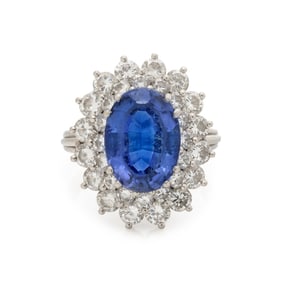 TIFFANY & CO., TANZANITE AND DIAMOND RING