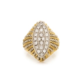 BICOLOR GOLD AND DIAMOND RING
