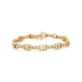 YELLOW GOLD AND DIAMOND BRACELET