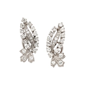 DIAMOND AND WHITE GOLD EARRINGS