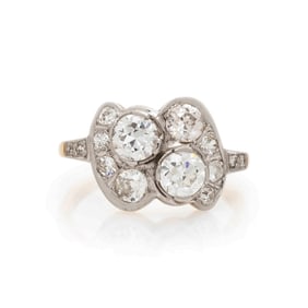 BICOLOR GOLD AND DIAMOND RING