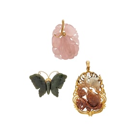 COLLECTION OF HARDSTONE JEWELRY
