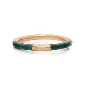 YELLOW GOLD AND MALACHITE BRACELET