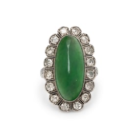 JADE AND DIAMOND RING