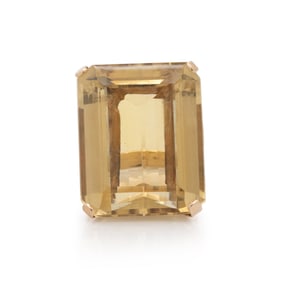 CITRINE AND YELLOW GOLD RING