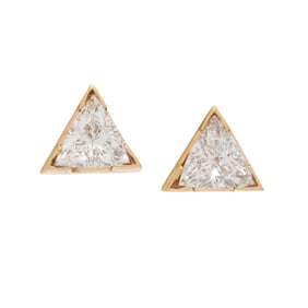 YELLOW GOLD AND DIAMOND EARRINGS