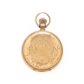 STEWART SPECIAL, YELLOW GOLD HUNTER CASE POCKET WATCH
