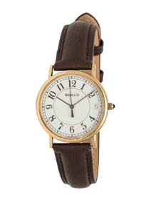 TIFFANY & CO., YELLOW GOLD DATE WATCH