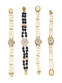 COLLECTION OF BEADED BRACELET WATCHES