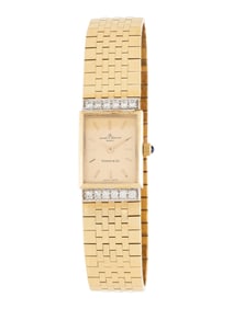 BAUME & MERCIER FOR TIFFANY & CO., YELLOW GOLD AND DIAMOND WATCH