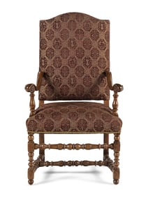 A Louis XIII Walnut Fauteuil