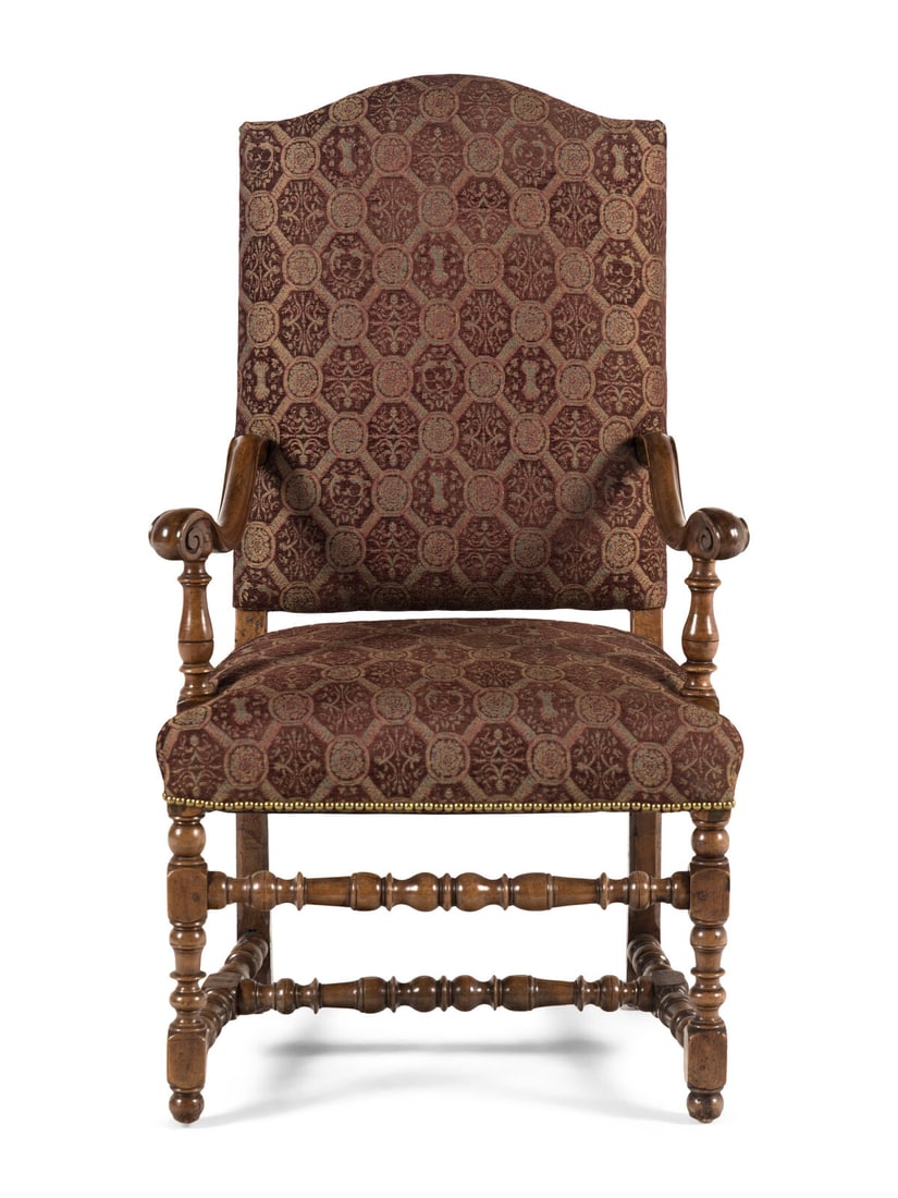 A Louis XIII Walnut Fauteuil