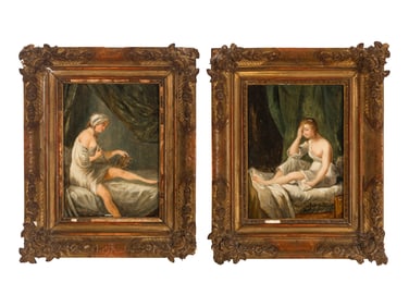 After Élisabeth Louise Vigée Le Brun (French, 1755-1842) The Portrait and The Letter (a