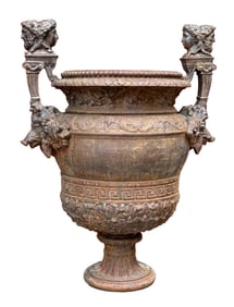 A French Neoclassical Bronze Garden Urn