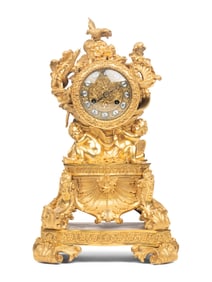 A French Gilt Bronze Mantel Clock