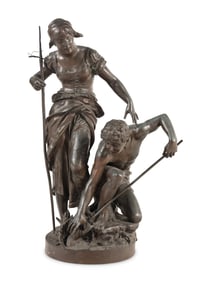After Jules-Félix Coutan (French, 1848-1939), Late 19th Century, Couple de pêcheurs